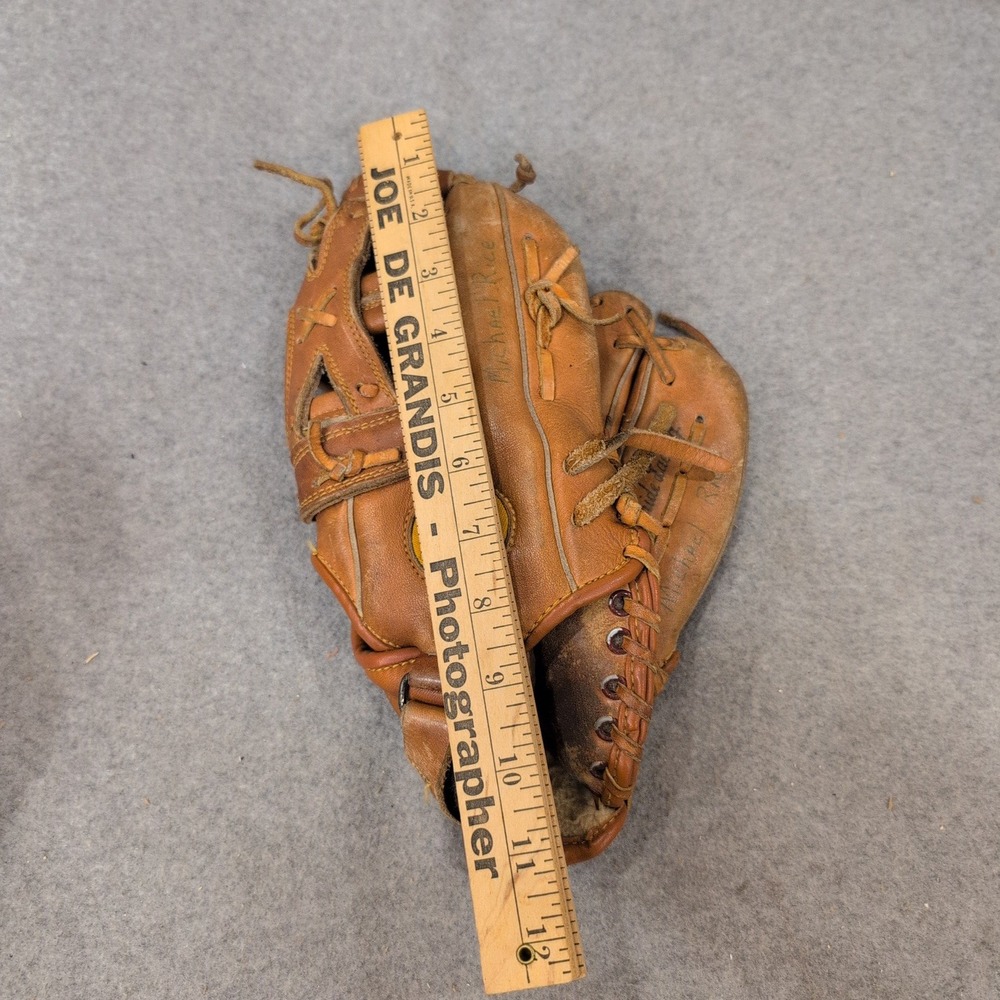 MAG Leaguer Baseball Glove Tan Leather Right Hand Throw EZ-Catch Pocket Rawhide - Picture 5 of 5